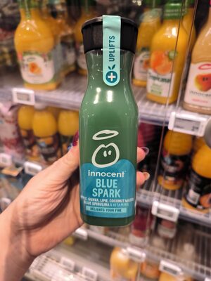 juice + vitamins BLUE SPARK GUAVA • LIME APPLE • COCONUT WATER BLUE SPIRULINA