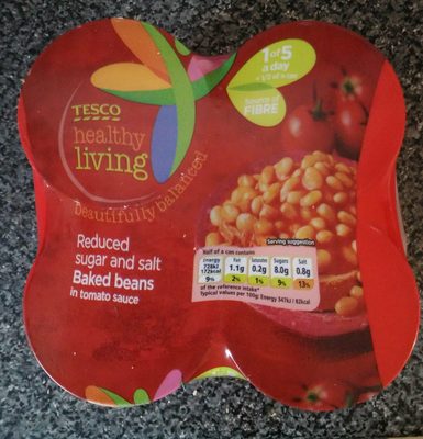 Tesco reduced sugar and salt baked beans x4