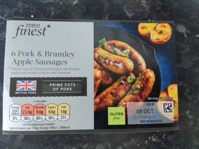 Pork & bramley apple sausages