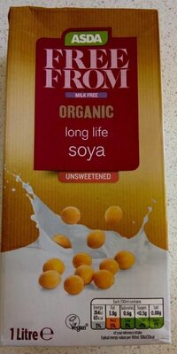Organic long life soya drink unsweetened