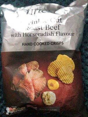 Crinkle cut hand cooked crisps
