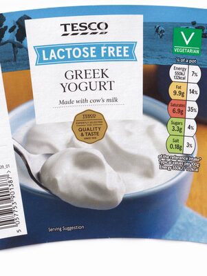 Tesco Lactose Free Greek Yogurt