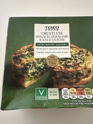 crustless spinach edamame & kale quiche
