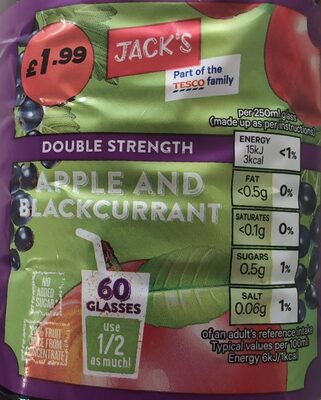 Apple and Blackcurrant (Double Strength)