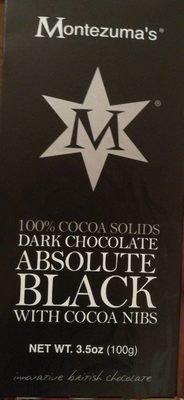 Dark chocolate absolute black with cocoa nibs