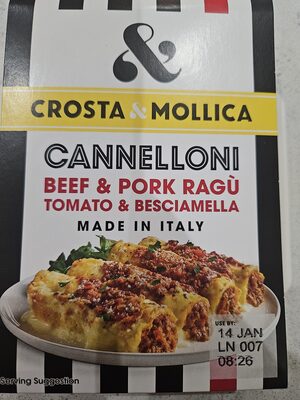 Cannelloni Beef & pork Ragu tomato & besciamella
