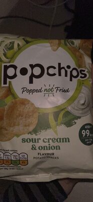 sour cream & onion flavour popped potato snacks
