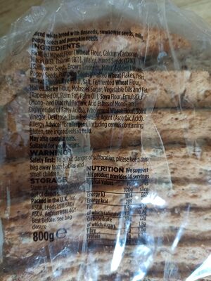 Asda Bakery Seeded Tin Loaf Sliced