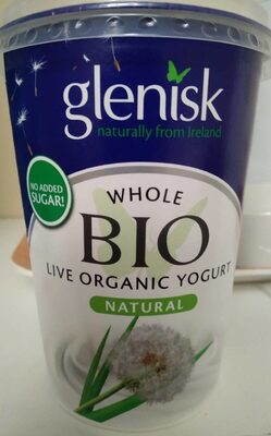 glenisk whole bio organic natural live yoghurt
