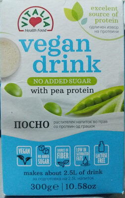 Vegan drink with pea protein