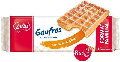 LOTUS Gaufres aux oeufs frais sucre glace 371g (8x2p)