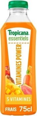 Jus Essentiels Vitamines power orange, pomme, ananas, mangue