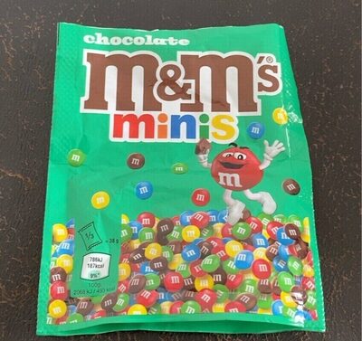 chocolate M&M's minis m m m m m m m m nn mn 3-38.3