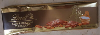 Milk chocolate with whole almonds