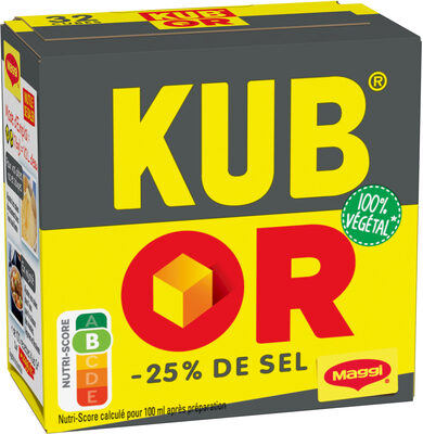 MAGGI KUB OR Bouillon Réduit en sel de -25% - 32 cubes - 121,6g