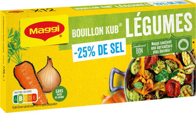 BOUILLON KUB LEGUMES - 25% DE SEL