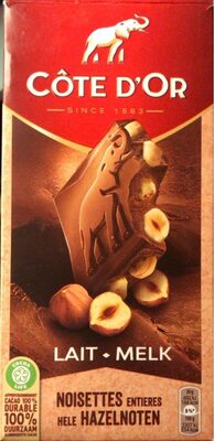 Bloc Lait Noisettes Entières 180G