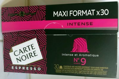 Espresso Intense et Aromatique N°9 Maxi format x30