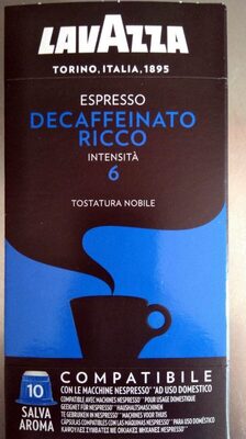 Espresso Decaffeinato Ricco Intensità 6