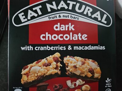 Eat Natural Dark Chocolate With Cranberries And Macadam