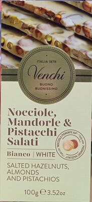 Nocciole, Mandorle, Pistacchi salati bianco