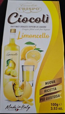 [Ciocoli] Dark chocolate pralines filled woth lemon liqueur covered with white chocolate