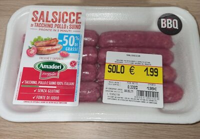 Salsicce di tacchino pollo e suino