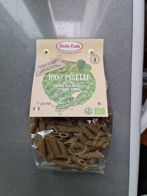 Organic penne 100% pea piselli