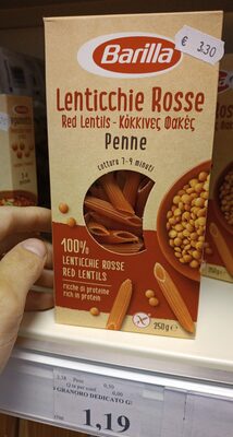 Penne di lenticchie rosse
