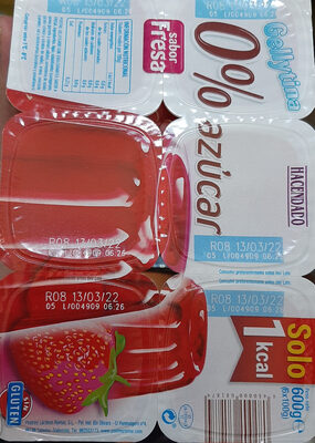 Gelatina fresa 0%