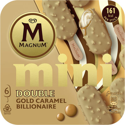 Magnum Glace Bâtonnet Mini Double Gold Caramel Billionaire 6x55ml