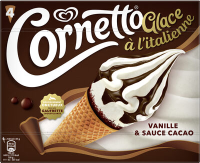 Cornetto Glace à l'Italienne Vanille & Cacao 4x140ml