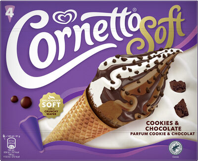 Cornetto Glace à l'Italienne Cookie & Chocolat 4x140ml