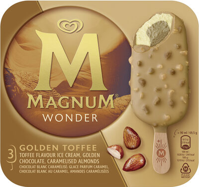 Magnum Glace Bâtonnet Wonder Chocolat Blanc Caramélisé 3x90ml