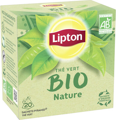 Lipton Thé Vert Bio Nature 20 sachets Pyramid®