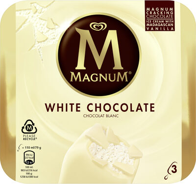 Magnum Bâtonnet glace Chocolat Blanc x3 330ml