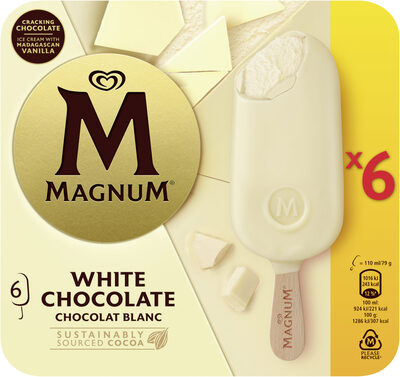 Magnum Glace Bâtonnet Chocolat Blanc 6x110ml