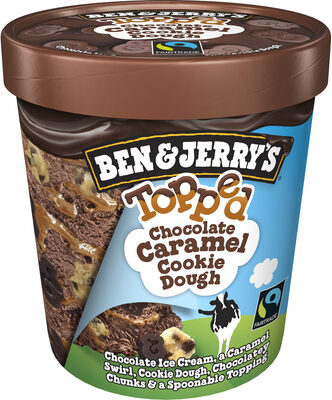 Ben & Jerry's Glace Pot Topped Chocolate Caramel Cookie Dough 470ml