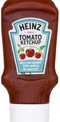 Ketchup zéro sel ajouré, 70% moins de sucres