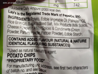 Lays Cream and Onion Patato Chips
