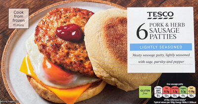 Tesco pork and herb sausage patties