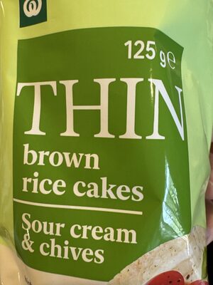 THIN brown rice cakes Sour cream & chives