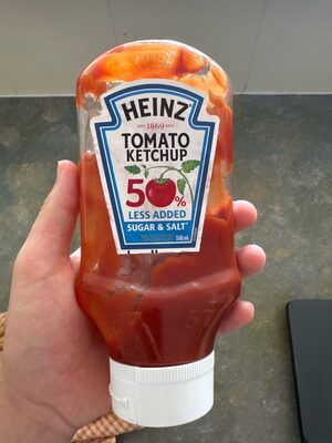 Heinz Tomato Ketchup 50% Less Sugar Added and Salt