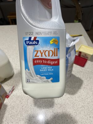 Paul’s zymil lactose free low fat milk