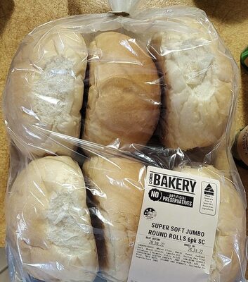 SUPER SOFT JUMBO ROUND ROLLS 6pk SC