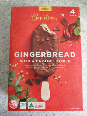 Gingerbread with a Caramel Ripple Ice Cream Sticks