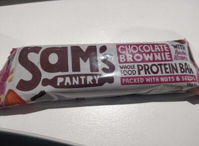 Chocolate brownie with roasted almonds whole food protein bar