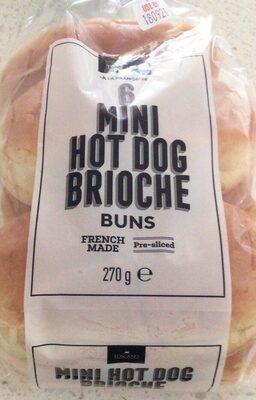6 mini hot dog brioche buns