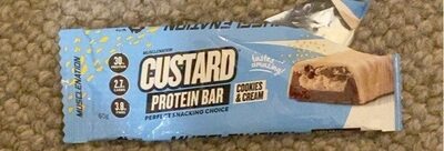 Custard cookies and cream protein bar