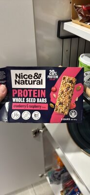 PROTEIN WHOLE SEED BARS cranberry & raspberry flavour